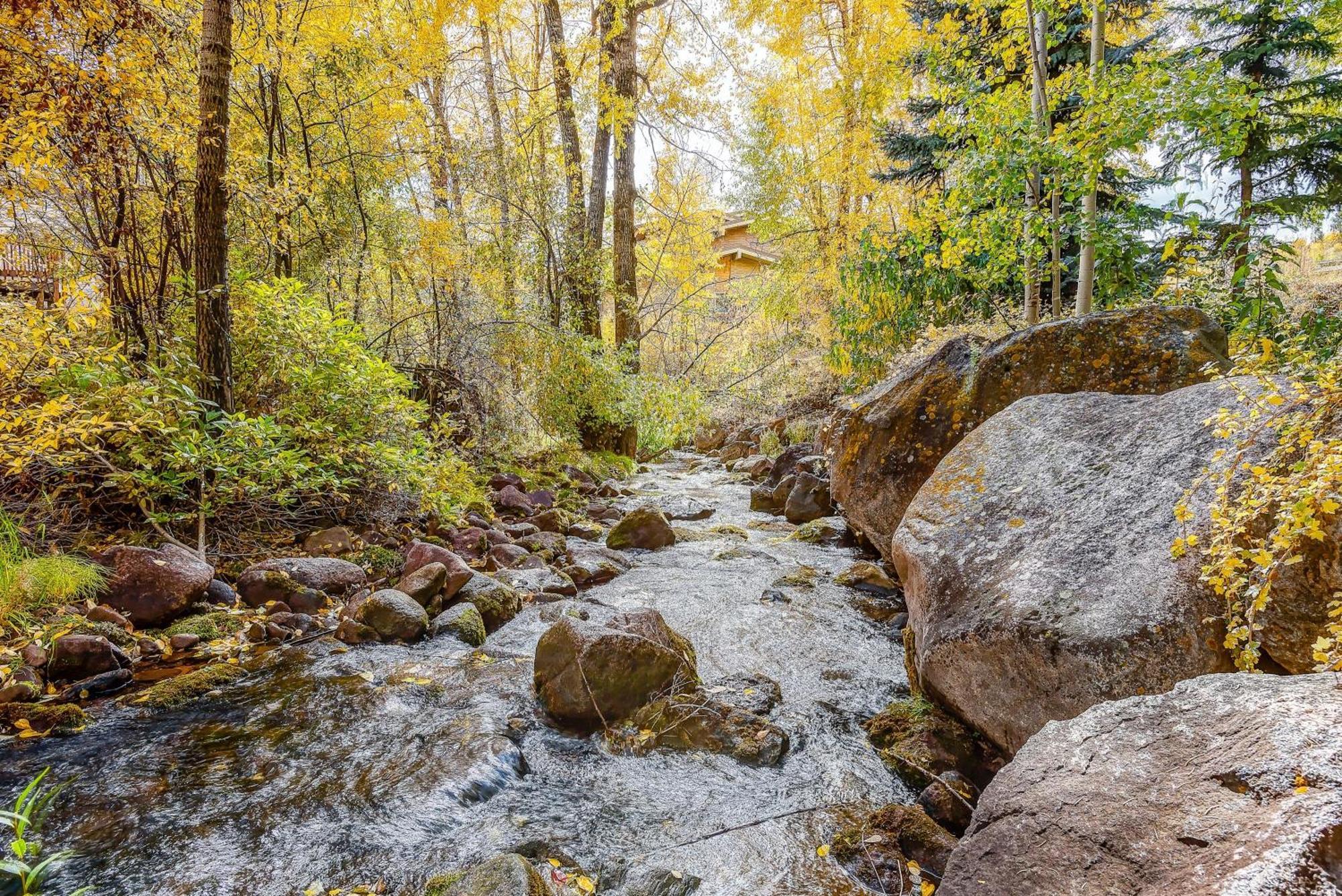 Peaceful Creek View From The Deck! Walk To Shuttle Villa Vail Exterior foto